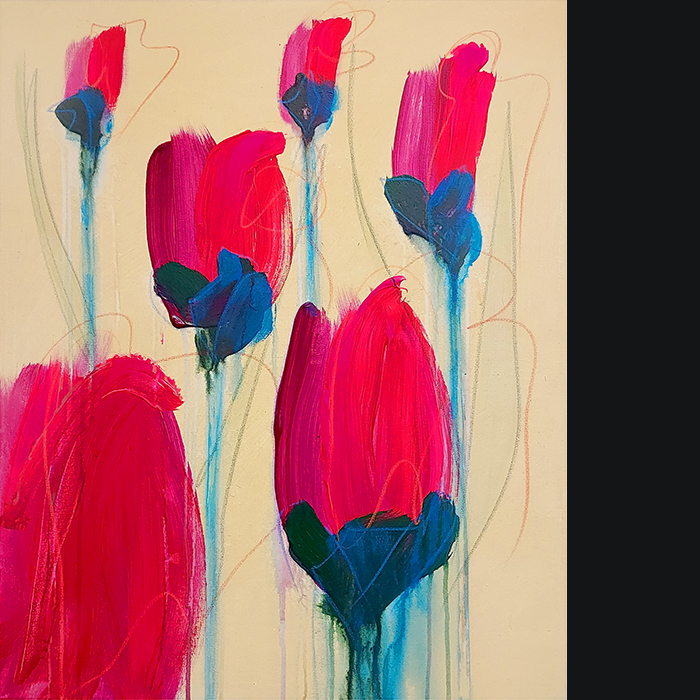 A set of stylized red roses.